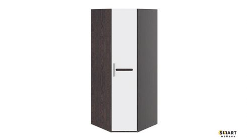 Шкаф угловой с 1-ой глухой дверью Фьюжн (Венге Линум/Белый глянец)Цена-8800