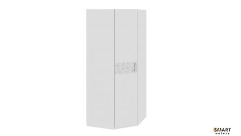 Шкаф угловой с 1-ой глухой дверью Монро (Белый/Белый) Цена-9900