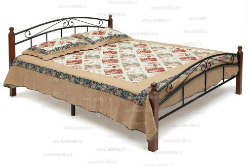 Кровать AT 8077 (метал. каркас) + дерев. основание (160 см х 200 см) Цена-12500